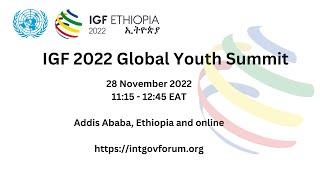 IGF 2022 Global Youth Summit Announcement