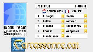 Carcassonne World Team Championship  (Netherlands vs. France) | Live Cast