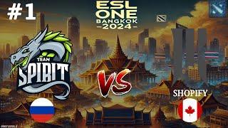 ЖЕСТКИЙ РАЗВАЛ КАБИНЕТОВ! | Spirit vs Shopify #1 (BO2) ESL One Bangkok 2024