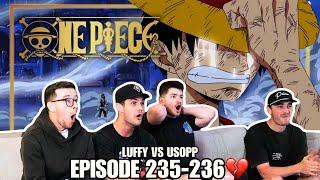 LUFFY VS USOPP...Anime HATERS Watch One Piece Episodes 235-236 | Reaction/Review