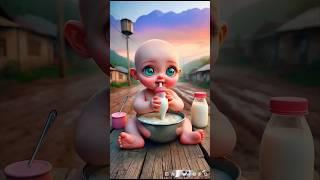 Dudi dudi dum dum  beautiful baby drinking milk  #cat #cute #love #dudidudidam #catshorts #shorts