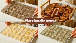 Easy Marshmello Nougat Recipe | Homemade Nougat with Marshmallows | Step-by-Step Guide