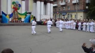 Красный Луч 01.06.16  Выступление Краснолучской городской федерации киокушин каратэ ЛНР