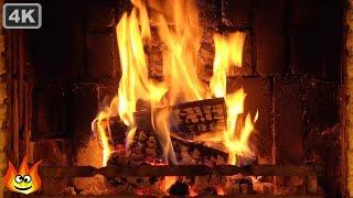 Christmas Fireplace Loop with Realistic Soft Crackling Fire Sounds 4K