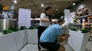 ASMR Chair Massage by Strong Woman at the Airport | Complete Relaxation and Calmness