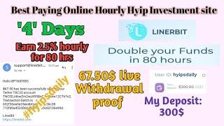 67.5$ live proof! Best paying online hourly HYIP investment site linerbit .com #hyipsdaily