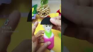 tutorial boneka jepang 1 #handicraft #accessories #kreasiflanel #hiasan #boneka #dolls