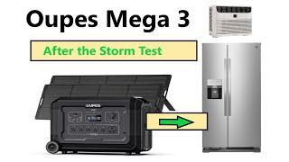 Oupes Mega 3 Refrigerator & AC Test with 240W Solar Panels