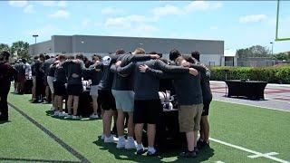 First Baptist Academy shows off new bling at state championship ring ceremony