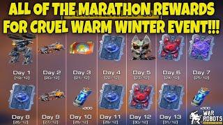 ALL CRUEL WARM WINTER MARATHON REWARDS IN WAR ROBOTS!!!