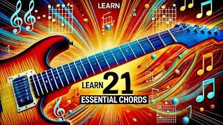 LEARN 21 ESSENTIAL CHORDS (EASIEST - HARDEST) #Guitar #Music #Chords