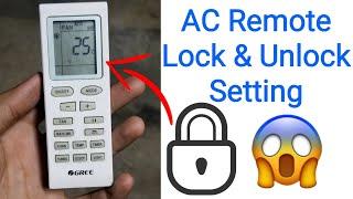 How to Lock & Unlock AC Remote Setting | ac remote lock or unlock code