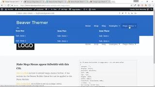 The new Beaver Builder Plugin's Mega-Menu and how to make it full-width.