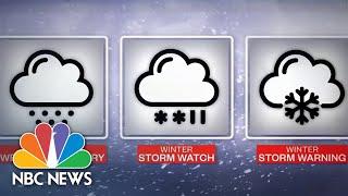 Differentiating winter storm watch, warning and advisory