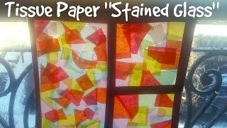 Easy Craft Ideas: How to Make Stained Glass with Tissue Paper