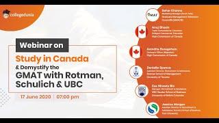 Collegedunia Study Abroad: Study in Canada & Demystify the GMAT with Rotman, Schulich & UBC