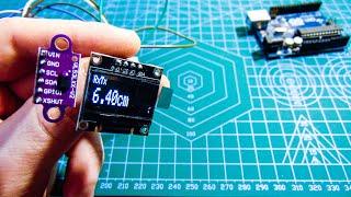 Лазерный дальномер на Ардуино (VL53L0X,Oled 128x64 0.96 i2c SSD1306)