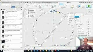 Fusion 360 Lampshade using a Corrugated circular Pattern with parallel sides.