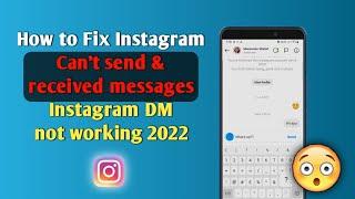 Fix It: Instagram can't send & received messages || instagram DM not working 2022 || Tech Process