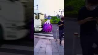 special effects, the truck crashes into the evil virus#youtubeshorts #shorts #virus