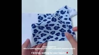 Digital printing knitted fabric 95%cotton5%spandex