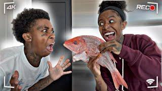 KISSING FISH  Prank On ANGRY GIRLFRIEND  * HILARIOUS*
