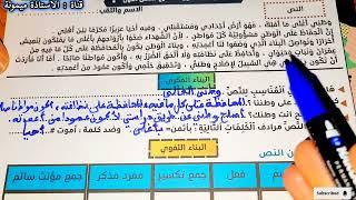 3️⃣نموذج رقم 7 :اختبار متوقع شامل في مادة اللغة العربية للسنة الثالثة ابتدائي الفصل الأول