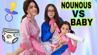 LES NOUNOUS BIZARRE VS BÉBÉ CAPRICIEUSE #sistersalipour #vlog #baby