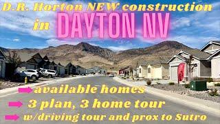 D.R. Horton new construction in Dayton NV, 3 plans, and neighborhood and drive to Sutro school tour