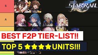 BEST F2P Units In Honkai: Star Rail!! NEW  Tier-List & Top 5 Picks!!