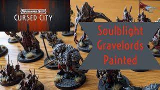 Warhammer Quest Cursed City Soulblight Gravelords Painted. AOS3 army options and playing Quest