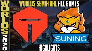 TES vs SN Highlights ALL GAMES | Semifinals Worlds 2020 Playoffs | TOP Esports vs Suning