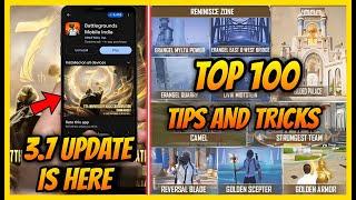 Top 100 Pro TIPS and TRICKS in Golden Dynasty mode l BGMI 3.7 UPDATE is here l How to download