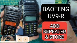 BAOFENG UV9R - Add Repeater - Store to Memory