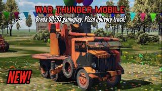 NEW! Breda 90/53 gameplay: Pizza delivery truck! - War Thunder Mobile