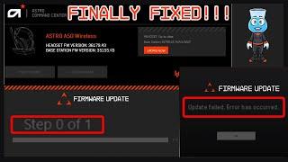 HOW TO FIX ASTRO A50 FIRMWARE UPDATE ERROR