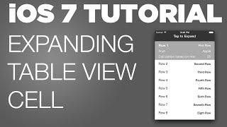 iOS 7 SDK Tutorial: Expanding Table View Cell Part 1: The Cell