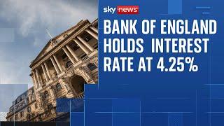 Bank of England keeps interest rate at 4.25%