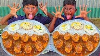 SpicyEgg Curry with Rice Eating Challenge || Eating Competition