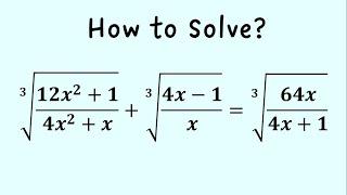 Can You Crack This Amazing Radical Equation? | Algebra