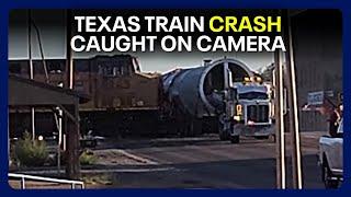 Train derailment in Texas: Train crashes into tractor-trailer