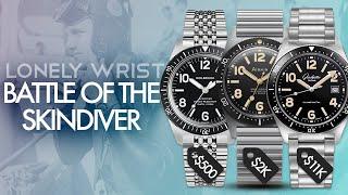 Wolbrook Skindiver vs Airain Sous Marine vs Glashütte SeaQ: Same Look, Vastly Different Price Points