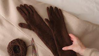 KNITTING GLOVES | I knit my first fingerless gloves! | step by step tutorial