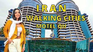 Iran Motel Qu city walking tour , street walk 4k, Iran travel