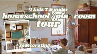 a peek inside our homeschool / play room for 4 kids 7 & under // Homeschool / Play Room Tour!!