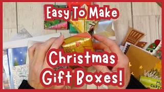 Easy Christmas Craft : Christmas Gift Boxes!  Simple Festive Idea, eco craft with recycled materials