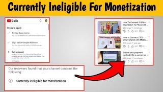 Currently Ineligible For Monetization | YouTube Channel 100% Monetize | Mr Ammar Tech