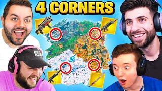 The 4 CORNER *ALL MYTHIC* Challenge in Fortnite Season 2! ft. Courage, LEGIQN & Ranger