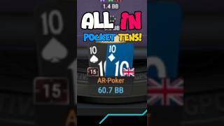 “ALL-IN with Pocket TENs!” #onlinepoker #poker #globalpoker #ggpoker #pokertournament