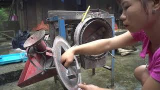 Female mechanic: Restoration start to finish - Genius girl maintenance electric lawn mower engine